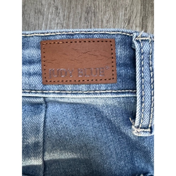 Judy Blue Jeans Mid-Rise Wide Leg Flare Boho Womens 7/28 Blue JB82401MD - Picture 8 of 10